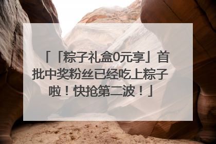 「粽子礼盒0元享」首批中奖粉丝已经吃上粽子啦！快抢第二波！