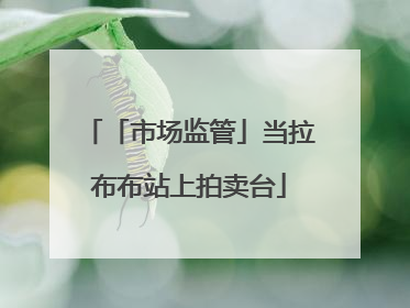 「市场监管」当拉布布站上拍卖台