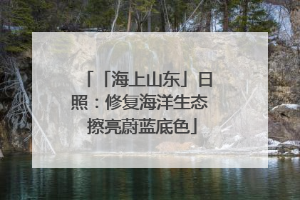 「海上山东」日照：修复海洋生态 擦亮蔚蓝底色