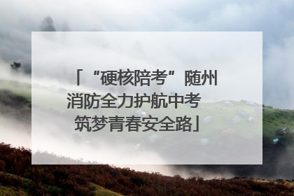 “硬核陪考”随州消防全力护航中考 筑梦青春安全路