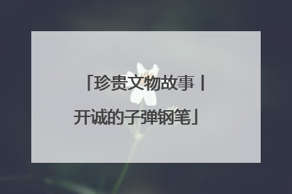 珍贵文物故事丨开诚的子弹钢笔