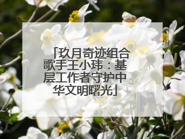 玖月奇迹组合歌手王小玮：基层工作者守护中华文明曙光