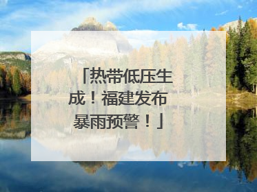 热带低压生成！福建发布暴雨预警！