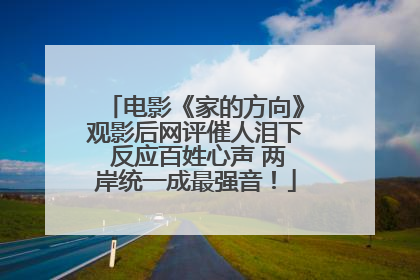 电影《家的方向》观影后网评催人泪下 反应百姓心声 两岸统一成最强音！