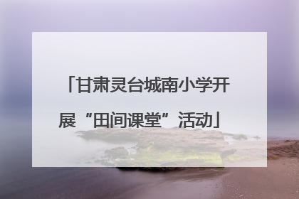 甘肃灵台城南小学开展“田间课堂”活动