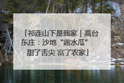 祁连山下是我家｜高台东庄：沙地“露水瓜” 甜了舌尖 富了农家