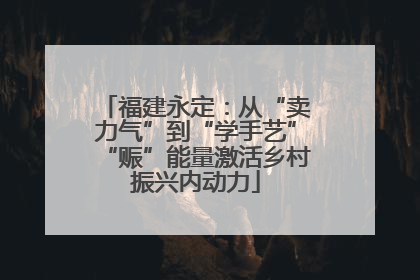 福建永定：从“卖力气”到“学手艺”“赈”能量激活乡村振兴内动力