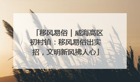 移风易俗｜威海高区初村镇：移风易俗出实招，文明新风拂人心
