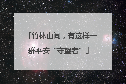 竹林山间，有这样一群平安“守望者”