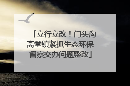 立行立改！门头沟斋堂镇紧抓生态环保督察交办问题整改
