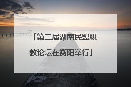 第三届湖南民盟职教论坛在衡阳举行