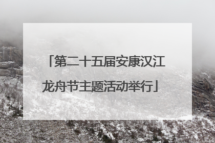第二十五届安康汉江龙舟节主题活动举行
