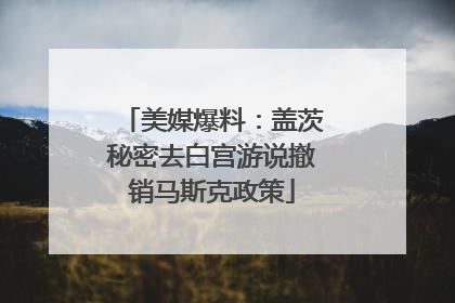 美媒爆料：盖茨秘密去白宫游说撤销马斯克政策
