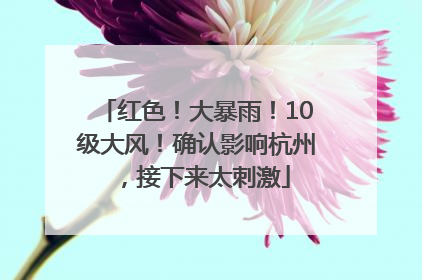 红色！大暴雨！10级大风！确认影响杭州，接下来太刺激