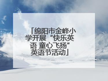 绵阳市金峰小学开展“快乐英语 童心飞扬”英语节活动