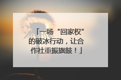 一场“回家权”的破冰行动，让合作社重振旗鼓！