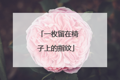 一枚留在椅子上的指纹