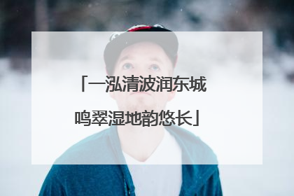 一泓清波润东城 鸣翠湿地韵悠长