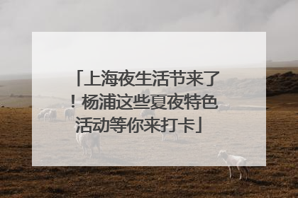 上海夜生活节来了！杨浦这些夏夜特色活动等你来打卡