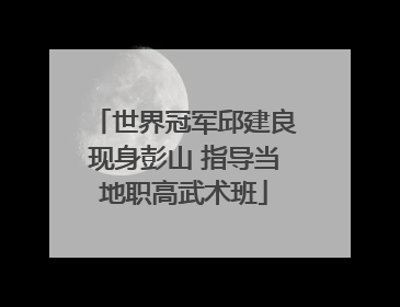 世界冠军邱建良现身彭山 指导当地职高武术班