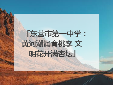 东营市第一中学：黄河潮涌育桃李 文明花开满杏坛