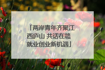 两岸青年齐聚江西庐山 共话在赣就业创业新机遇