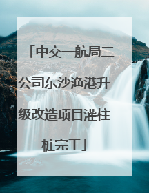 中交一航局二公司东沙渔港升级改造项目灌柱桩完工