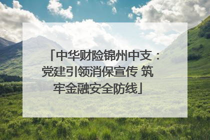 中华财险锦州中支：党建引领消保宣传 筑牢金融安全防线