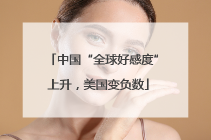 中国“全球好感度”上升，美国变负数