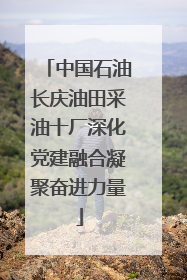 中国石油长庆油田采油十厂深化党建融合凝聚奋进力量