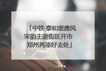 中铁·泰和里唐风宋韵主题街区开市 郑州再添好去处