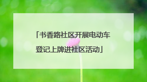 书香路社区开展电动车登记上牌进社区活动