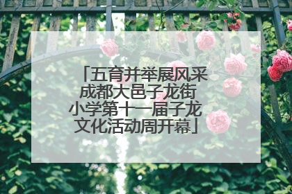 五育并举展风采 成都大邑子龙街小学第十一届子龙文化活动周开幕
