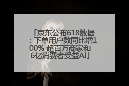 京东公布618数据：下单用户数同比增100% 超百万商家和6亿消费者受益AI