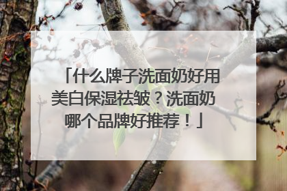 什么牌子洗面奶好用美白保湿祛皱？洗面奶哪个品牌好推荐！