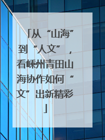 从“山海”到“人文”，看嵊州青田山海协作如何“文”出新精彩