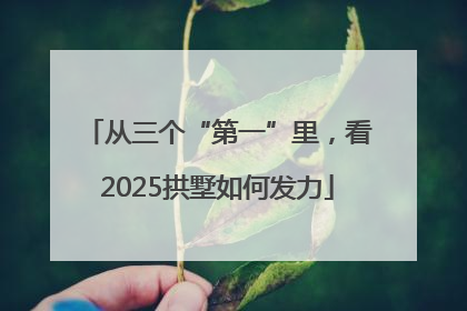 从三个“第一”里，看2025拱墅如何发力