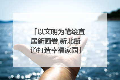 以文明为笔绘宜居新画卷 新北街道打造幸福家园