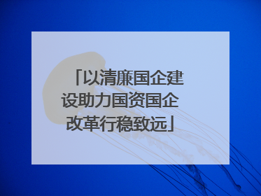 以清廉国企建设助力国资国企改革行稳致远
