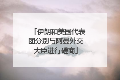 伊朗和美国代表团分别与阿曼外交大臣进行磋商