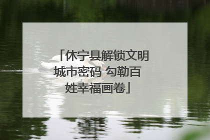 休宁县解锁文明城市密码 勾勒百姓幸福画卷