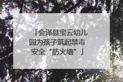 会泽县宝云幼儿园为孩子筑起禁毒安全“防火墙”