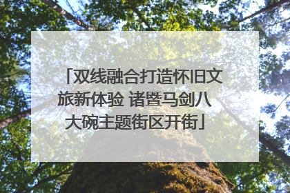 双线融合打造怀旧文旅新体验 诸暨马剑八大碗主题街区开街