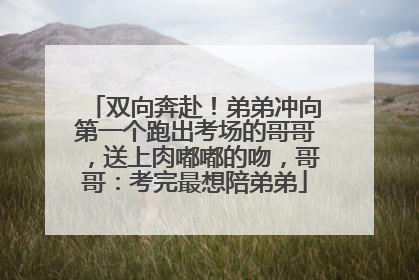 双向奔赴！弟弟冲向第一个跑出考场的哥哥，送上肉嘟嘟的吻，哥哥：考完最想陪弟弟
