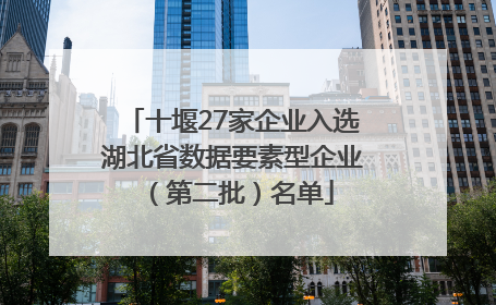 十堰27家企业入选湖北省数据要素型企业（第二批）名单
