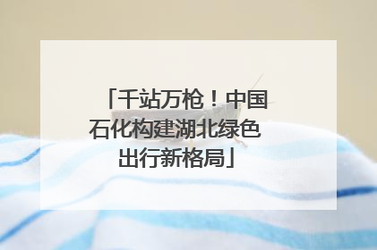 千站万枪！中国石化构建湖北绿色出行新格局