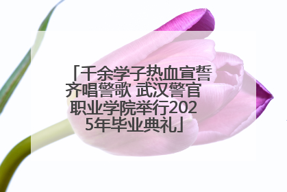 千余学子热血宣誓齐唱警歌 武汉警官职业学院举行2025年毕业典礼