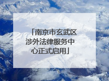南京市玄武区涉外法律服务中心正式启用