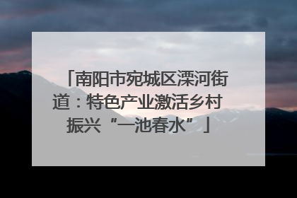 南阳市宛城区溧河街道：特色产业激活乡村振兴“一池春水”