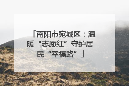 南阳市宛城区：温暖“志愿红”守护居民“幸福路”